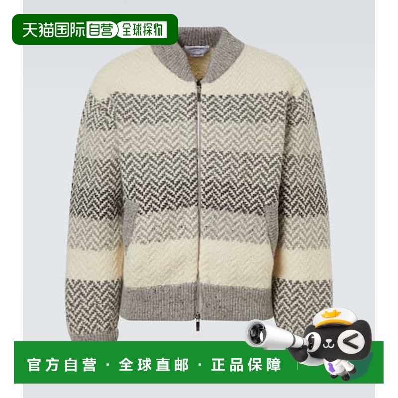 1h可退 香港直邮Thom Browne 汤姆 布朗 男士 波浪纹条纹羊毛马海