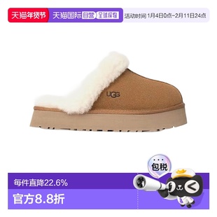 海外直邮UGG 居家拖鞋女毛拖鞋厚底包头拖鞋雪地靴 1122550