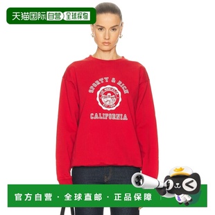 1h可退 香港直邮SPORTY & RICH 女士 California 徽标圆领运动衫
