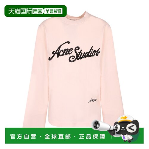 1h可退 香港直邮ACNE STUDIOS 女士T恤 CL0437DR5 SS2026 粉红色