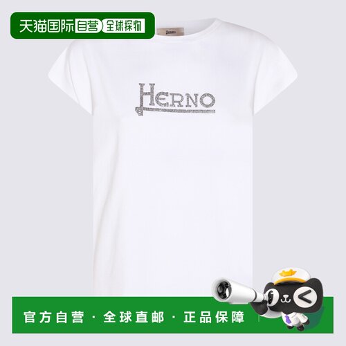 香港直邮HERNO 女士衬衫 JG000211D520091094 AW2025 白色短袖