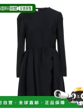 1h可退 香港直邮valentino 华伦天奴 女士 短款连衣裙 black黑色