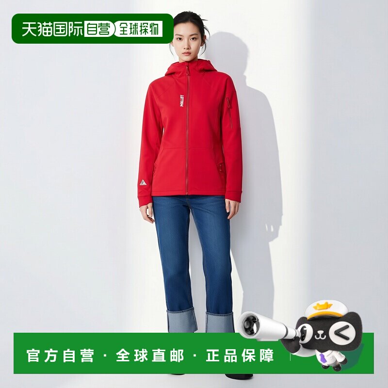 自营欧洲直邮Millet觅乐 PIERRA MENT 女款抓绒衣 红色外套夹克