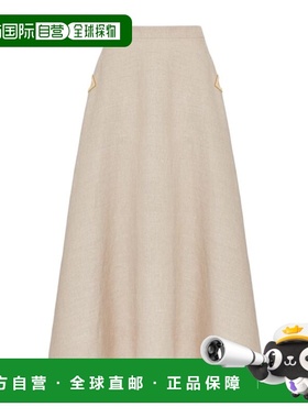 【99新未使用】香港直邮Valentino V 形细节中长半身裙 4B0RABC08