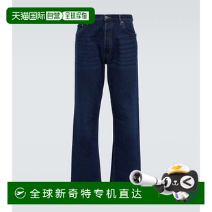 香港直邮Prada 男士 1h可退 普拉达 舒 中腰直筒牛仔裤 blue蓝色