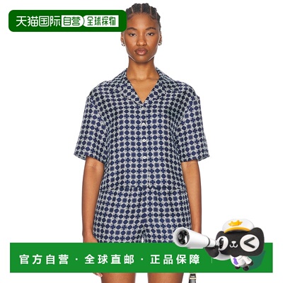 香港直邮AMIRI 女士 Quad 衬衫 AWSTCA1024 blue蓝色 舒适时尚