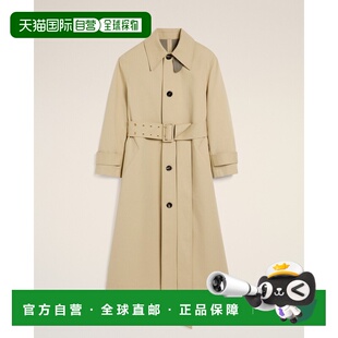 自营欧洲直邮AMI 米色束带棉质雨衣