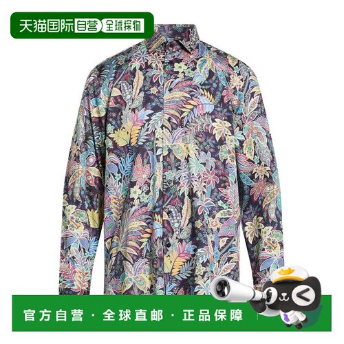 香港直邮Etro 艾特罗 男士 花纹衬衫 blue蓝色 舒适时尚