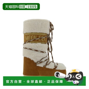 1h可退 香港直邮moon boot 月亮靴 女士 Boots 符号毛羊皮袜子 80