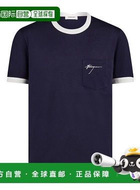 香港直邮Salvatore Ferragamo 徽标刺绣T恤 122430男装