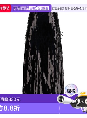 1h可退 香港直邮Self-Portrait 女士 珠片中长半身裙 RS26165MSKB