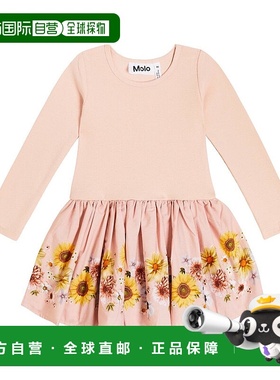 1h可退 香港直邮Molo 婴儿 Candi 花朵棉混纺连衣裙童装