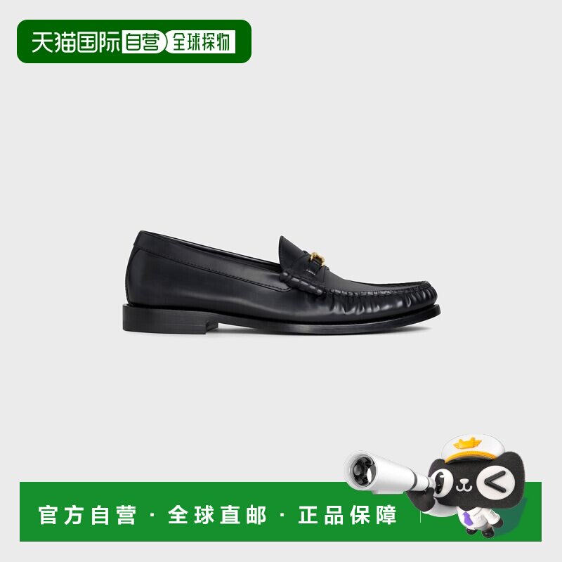 欧洲直邮CELINE LUCO TRIOMPHE抛光牛皮革乐福鞋皮鞋一脚蹬