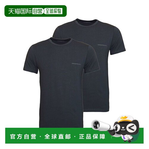 1h可退 香港直邮Emporio Armani 两件式徽标T恤 1112677A717