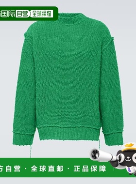 香港直邮Sacai 男士 磨破棉质毛衣 green绿色 舒适时尚