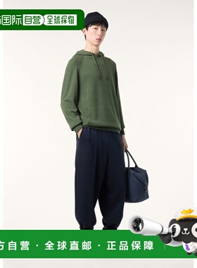 自营欧洲直邮Loro Piana 男士绿色婴儿羊绒毛衣长袖