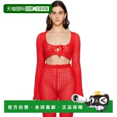 香港直邮Moschino Cropped 莫斯奇诺 1h可退 女士 红色 上装 231E