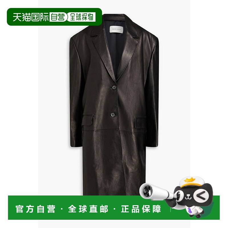 香港直邮magda butrym 女士 宽松款皮革大衣 PF23LEATHER03COATBL