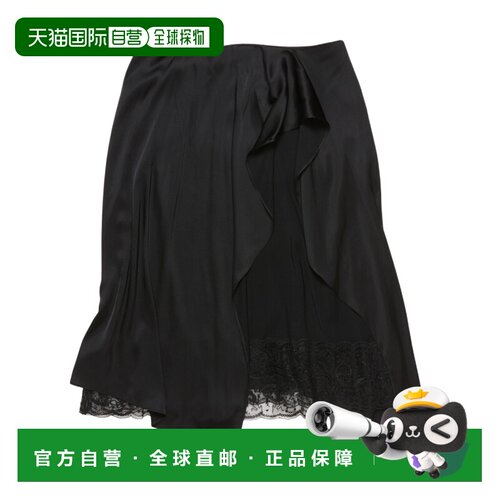 香港直邮ACNE STUDIOS 女士半身裙 AF0610900 AW2026 黑色 不对称