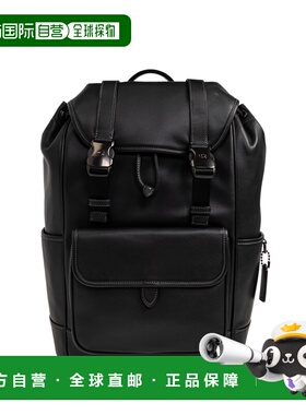 1h可退 香港直邮COACH 男士双肩包 CU0720BLK CO 黑色 Backpack 