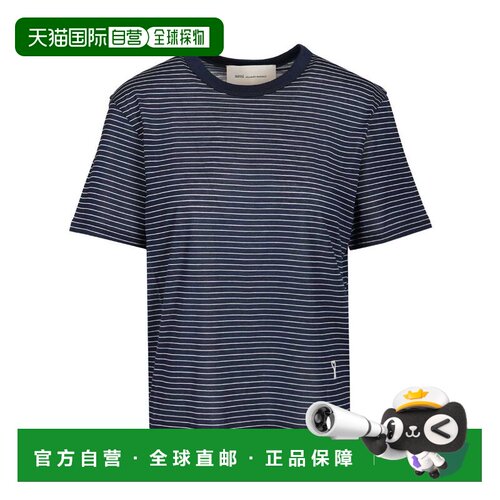 香港直邮Ami Paris 女士 条纹T恤 FTS373JE0212 舒适时尚