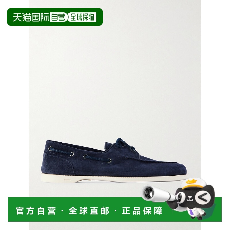 香港直邮1h可退 John Lobb 男士 Foil 绒面革船鞋 B0322FL5A新款