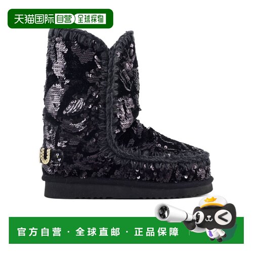 1h可退 香港直邮MOU 女士雪地靴 FW101031KGASQBK AW2025 黑色 标