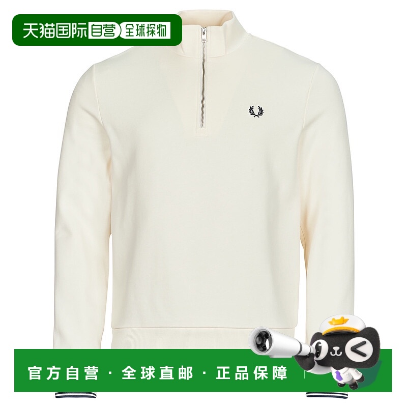 欧洲直邮FRED PERRY  男衣服 春夏2025 卫衣 HALF ZIP SWEATSHIRT