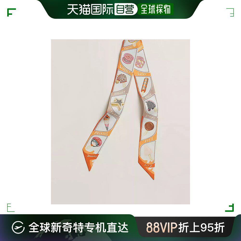 香港直邮hermes 爱马仕 女士 twilly丝巾 h064109s