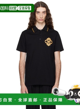 1h可退 香港直邮Versace 范思哲 男士 黑色 Embroidered Architec