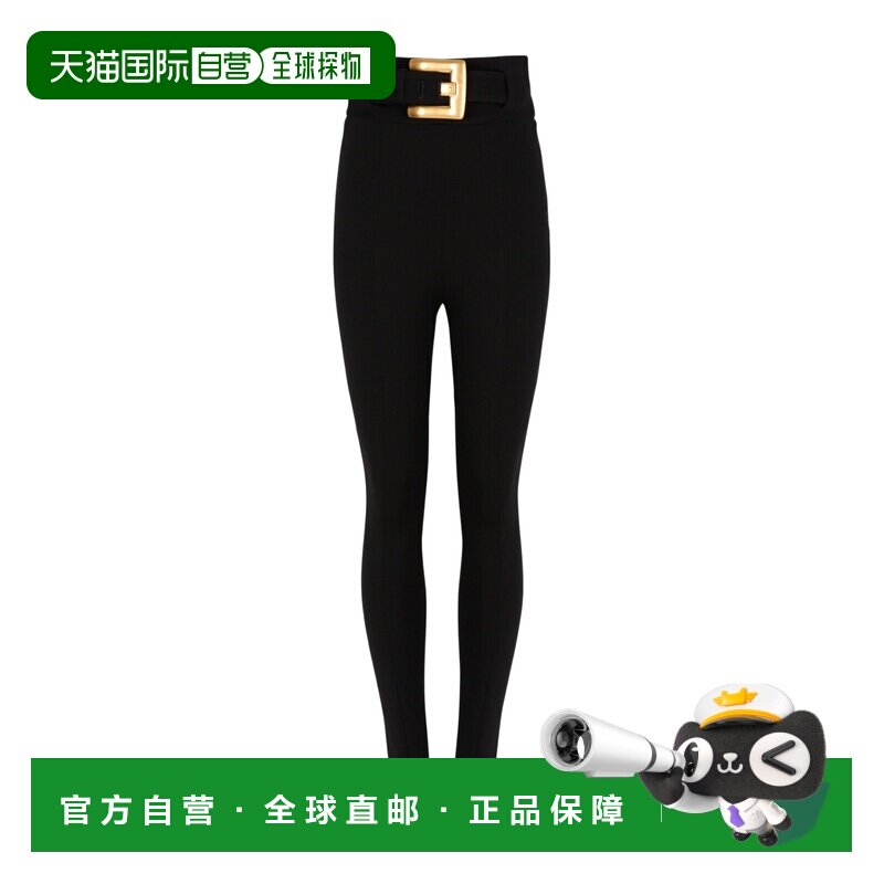 1h可退 香港直邮Balmain 带腰带的弹力裤 GF1PL024JL05裤子女装