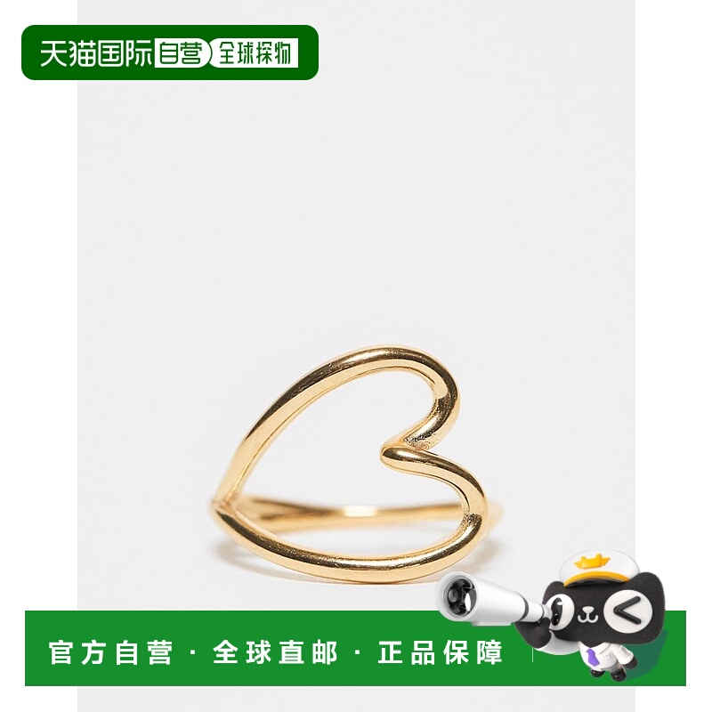 1h可退 香港直邮ASOS 女士 ring gift 防水不锈钢心形设计色调包(