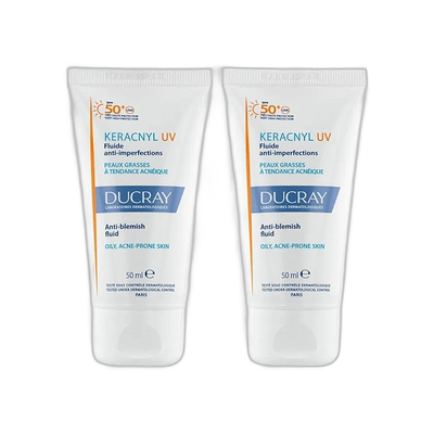 欧洲直邮Ducray护蕾面部防晒霜 50mlx2 防护抗瑕疵 控油清爽正品