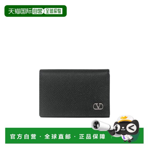1h可退 香港直邮VALENTINO 男士钱包 YP0AS8UAG0NO CO 黑色 vlogo