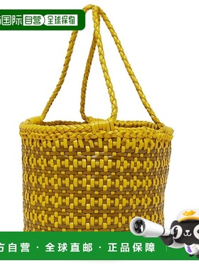 自营欧洲直邮Dragon Diffusion Java系列黄绿色女士水牛皮编织手