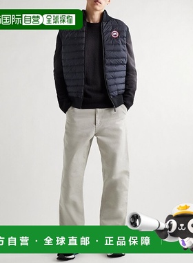 香港直邮Canada Goose 加拿大鹅 男士 HyBridge 修身美利奴羊毛绗