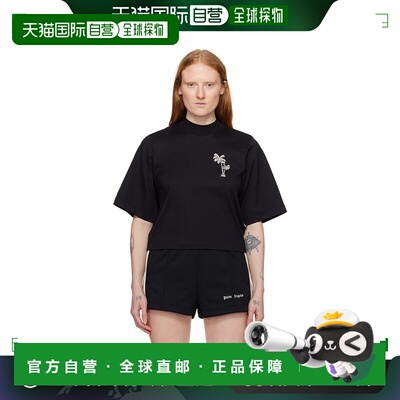 1h可退 香港直邮Palm Angels 棕榈天使 女士 黑色 Palms T 恤 PWA