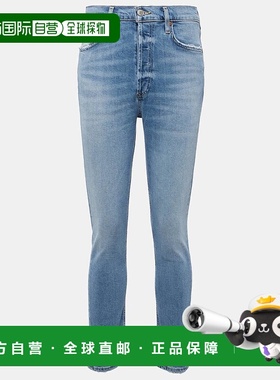 1h可退 香港直邮AGOLDE 女士 Nico 高腰紧身牛仔裤 blue蓝色 舒适