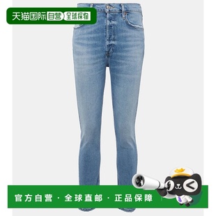 香港直邮AGOLDE blue蓝色 女士 高腰紧身牛仔裤 舒适 Nico 1h可退