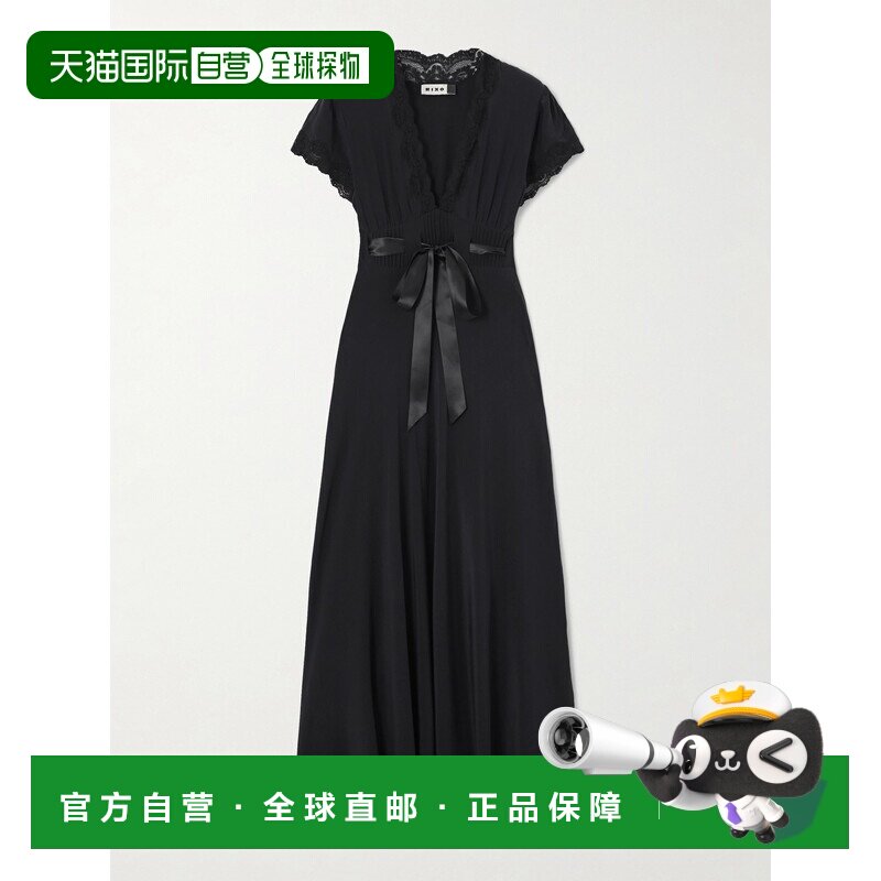 1h可退 RIXO 女士 Marlice 真丝雪纺礼服 0100 black黑色 舒适时