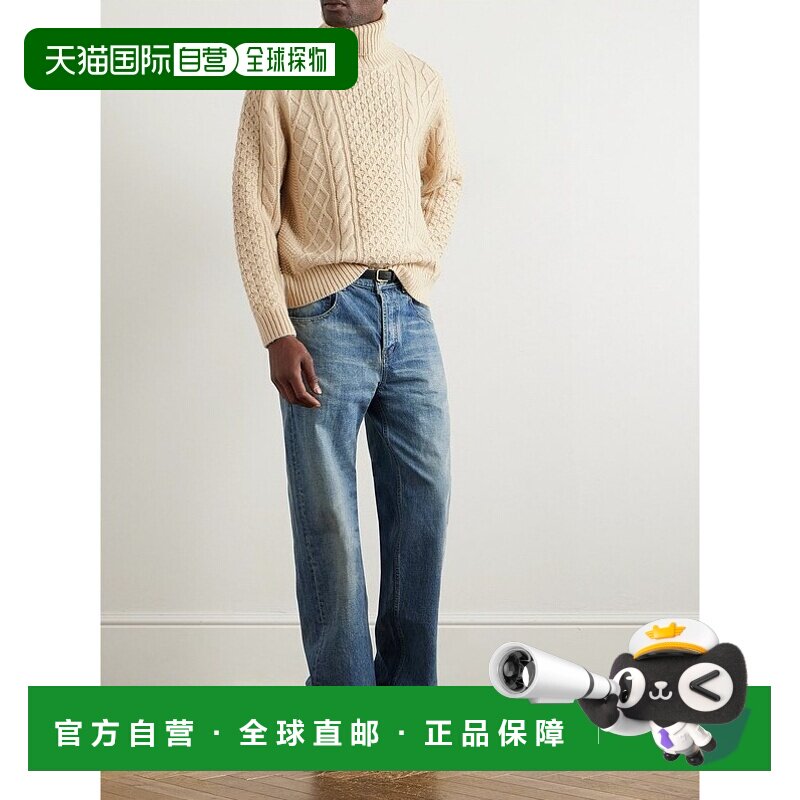 1h可退 香港直邮NILI LOTAN 男士 粗线针织高领毛衣 90122Y063