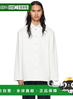 香港直邮Jil Sander 吉尔 桑达 男士 白色压花牛仔衬衫 J21DL0137
