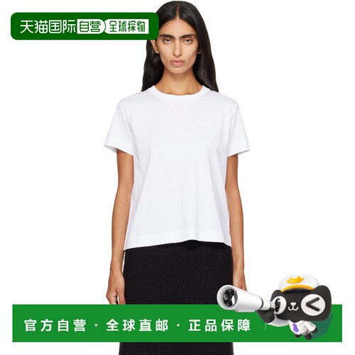 1h可退 香港直邮Givenchy 纪梵希 女士 白色 Logo Crewneck T恤 B