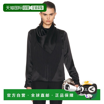 1h可退 香港直邮Gabriela Hearst 女士 Anderson 围巾领上衣 3261