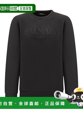 1h可退 香港直邮Balmain 巴尔曼 男童 黑色毛线衫童装 BX4Q50Z318