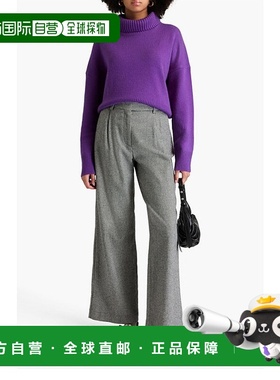 1h可退 香港直邮Maje 女士 嵌花针织羊绒混纺高领毛衣 MFPPU00547