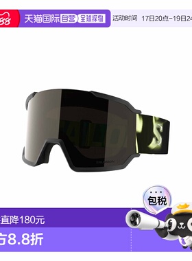 自营欧洲直邮Salomon S/View 3黑色/黄色男女同款滑雪/滑雪板面罩