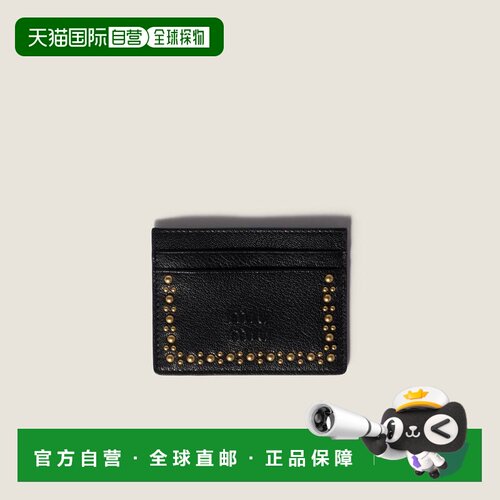 欧洲直邮MIU MIU(缪缪) Porte-cartes en cuir