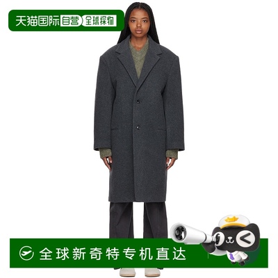1小时内可退 香港直邮Lemaire 女士 灰色 Chesterfield 大衣 CO18