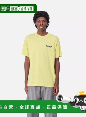 自营欧洲直邮Carhartt Wip 男士黄色棉短袖T恤针织